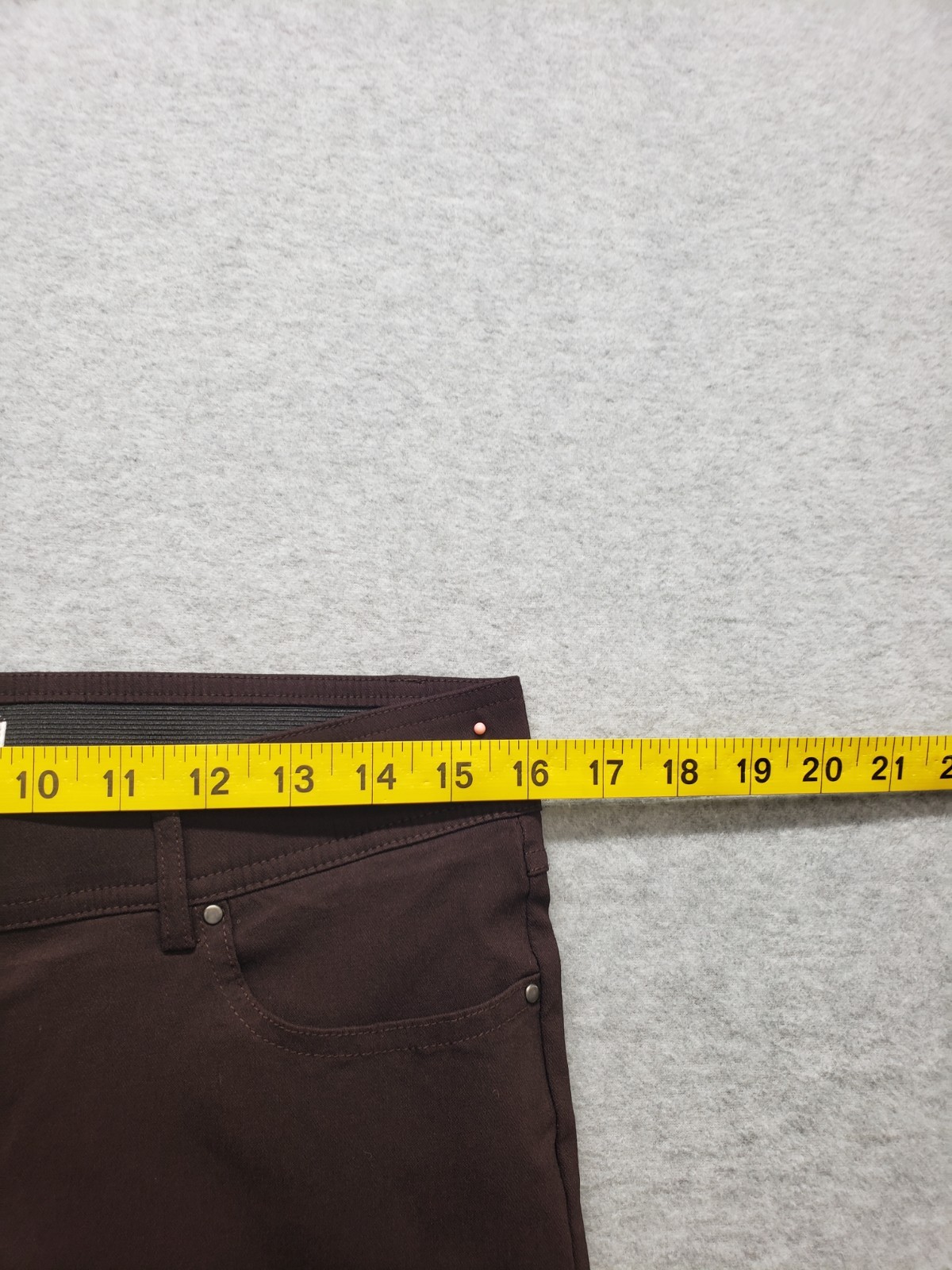 89th & Madison Women Pant 10 Brown Straight Leg High Rise Stretch Casual Career