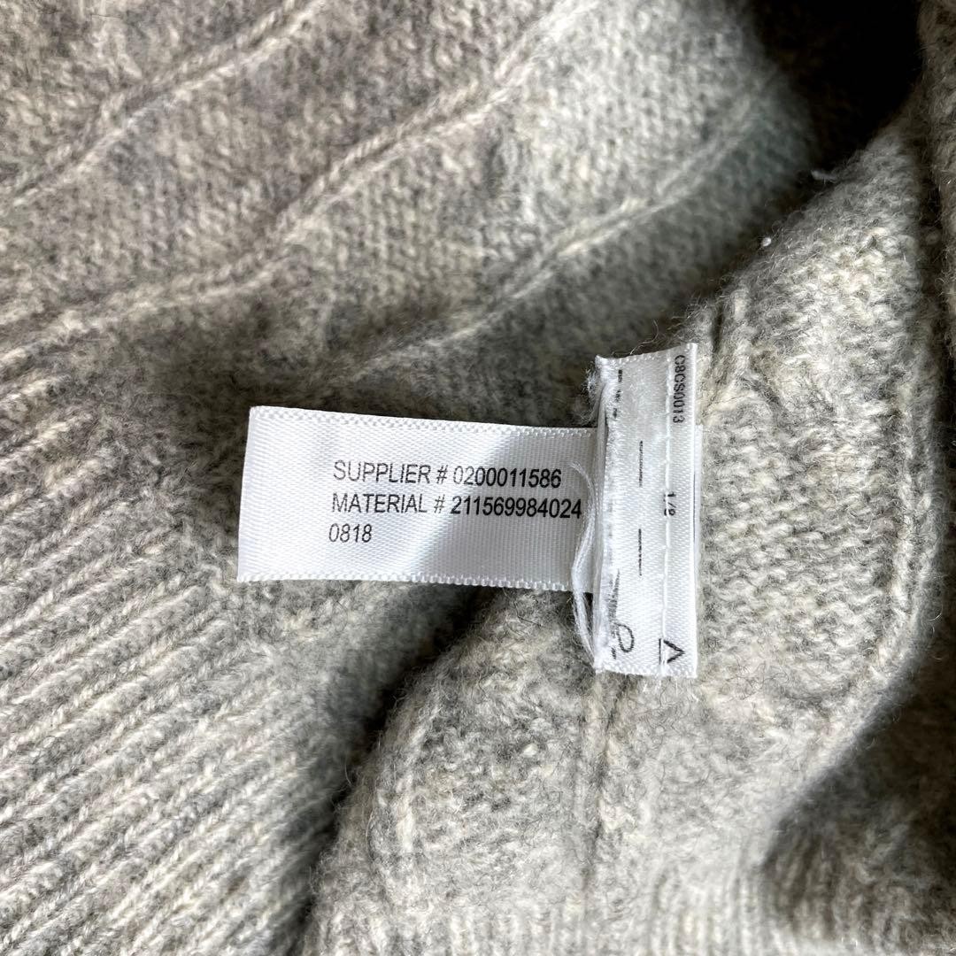 Polo Ralph Lauren CABLE KNIT WOOL CASHMERE V-NECK SWEATER Size S (P) Grey