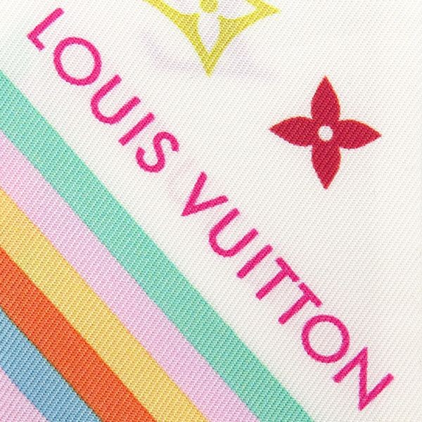 LOUIS VUITTON Vintage LV Monogram Multicolor Bandeau Scarf Silk Hair 902245