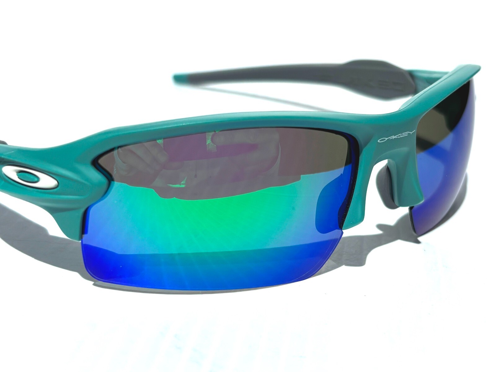 NEW Oakley FLAK 2.0 Matte Pacific Green POLARIZED Galaxy Jade Sunglass 9188