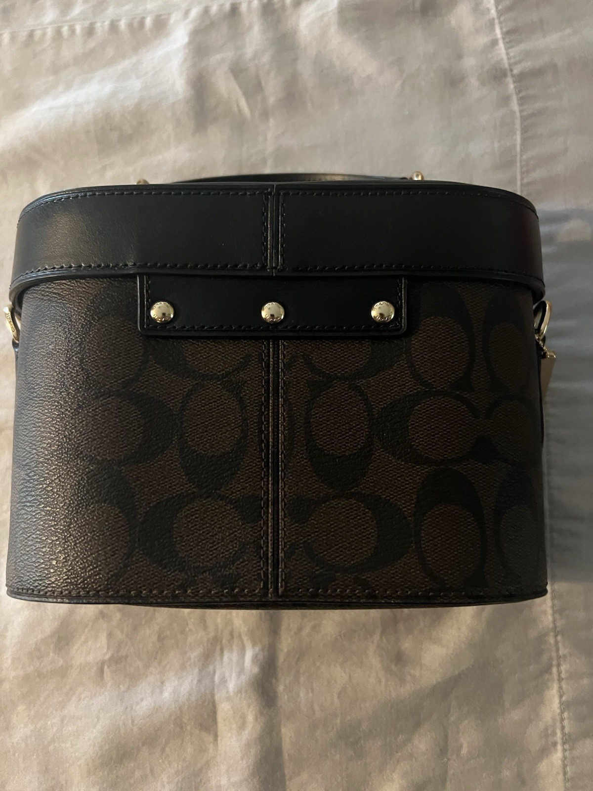Coach Kay Turn Lock Crossbody Bag in Brown-Black from the Signature Collection