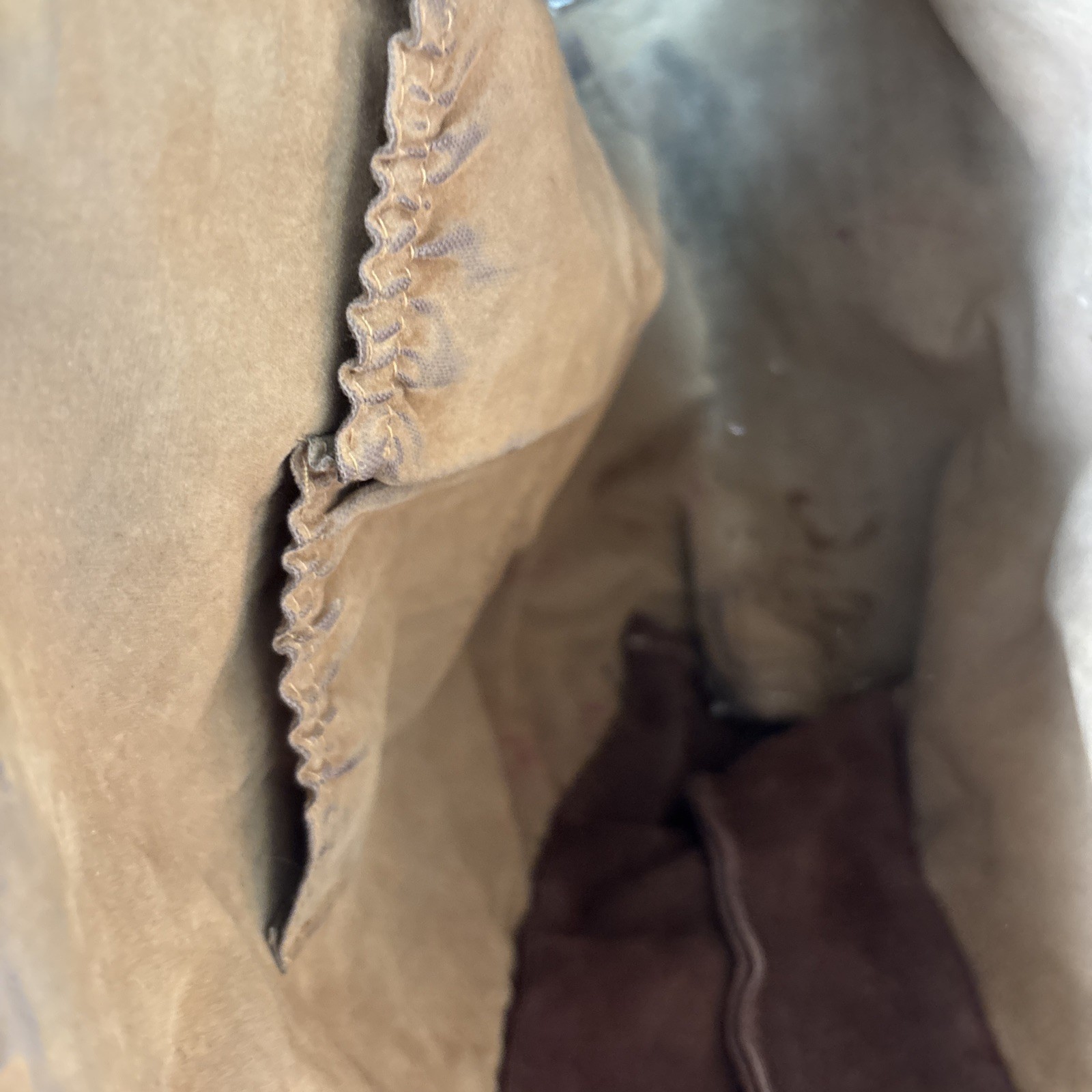 Patricia Nash Leather & Cowhide Print Mwith Leather Fringe Tote Purse – See Pics