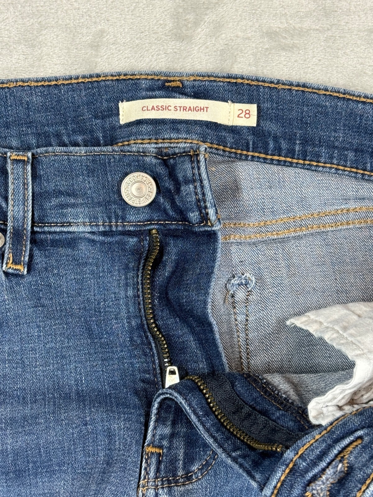 Levi’s Classic Straight Leg Jeans Women’s Size 28 Normcore Capsule Minimalist