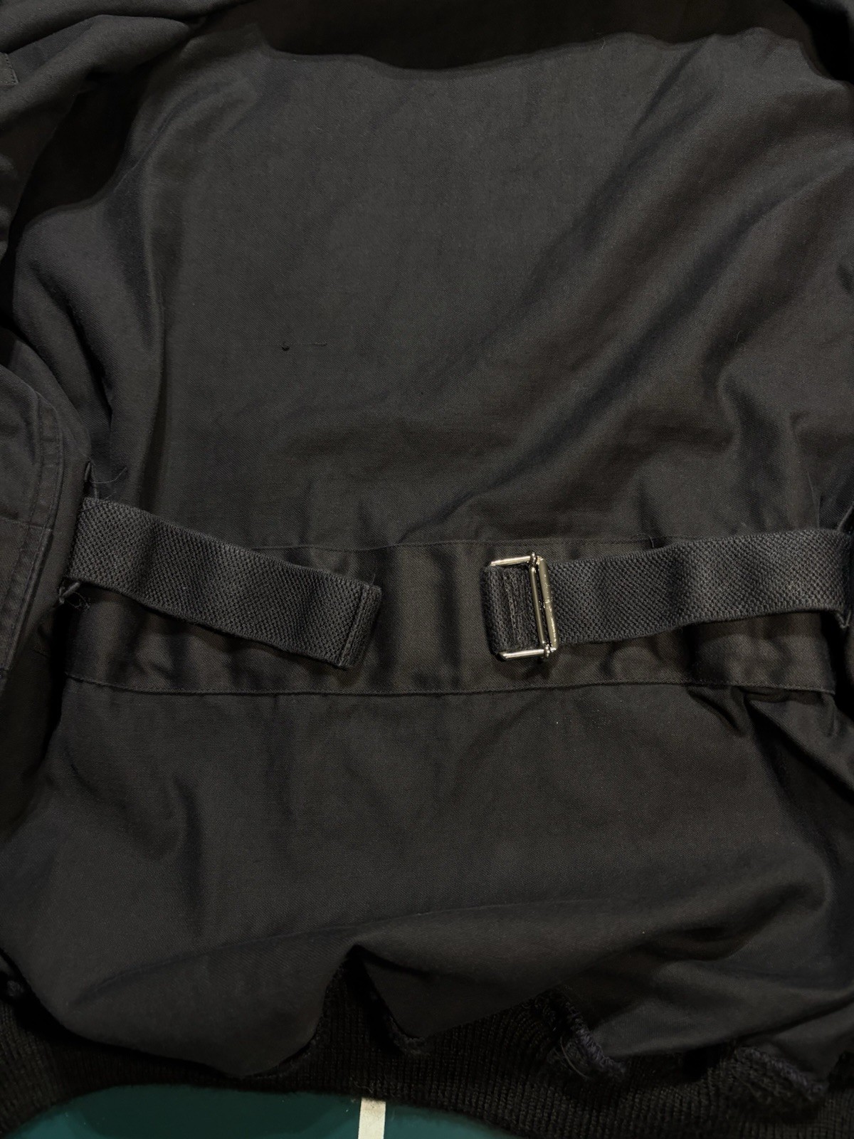 VTG 1991 French Police Dog Handler Bomber Jacket J. Veyrier Black 100L DMC Zip