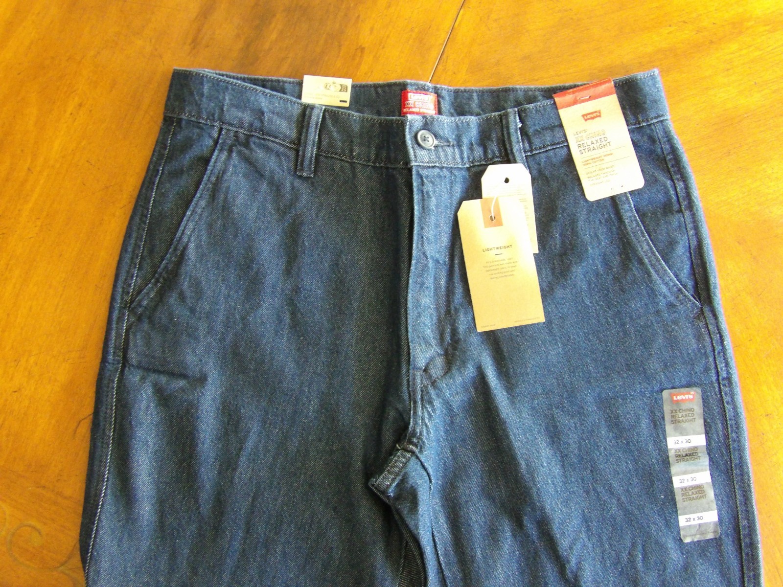 Levi’s XX Chino Relaxed Straight Leg Fit Men’s 100% Cotton Dark Blue Denim Jeans