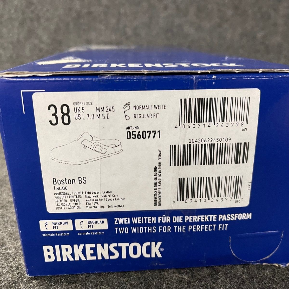 BIRKENSTOCK Boston Soft Footbed Suede Leather Clogs Unisex Size M5/W7