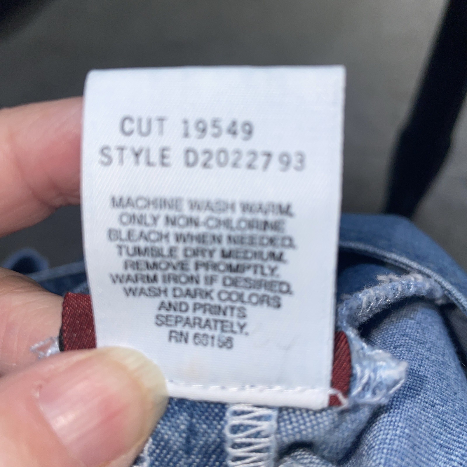 J.G. Hook Blue Denim Jumper 2 Front Pockets Size Medium New With Tags