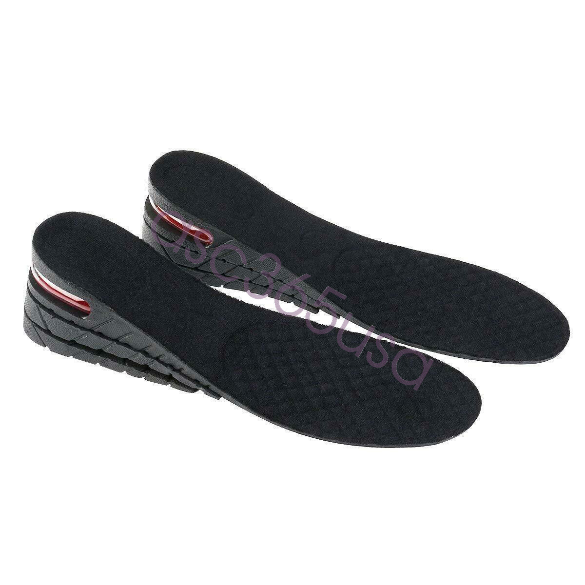 Adjust 4 Layer 9cm Unisex Shoe Lift Height Increase Heel Insole Insert Taller US