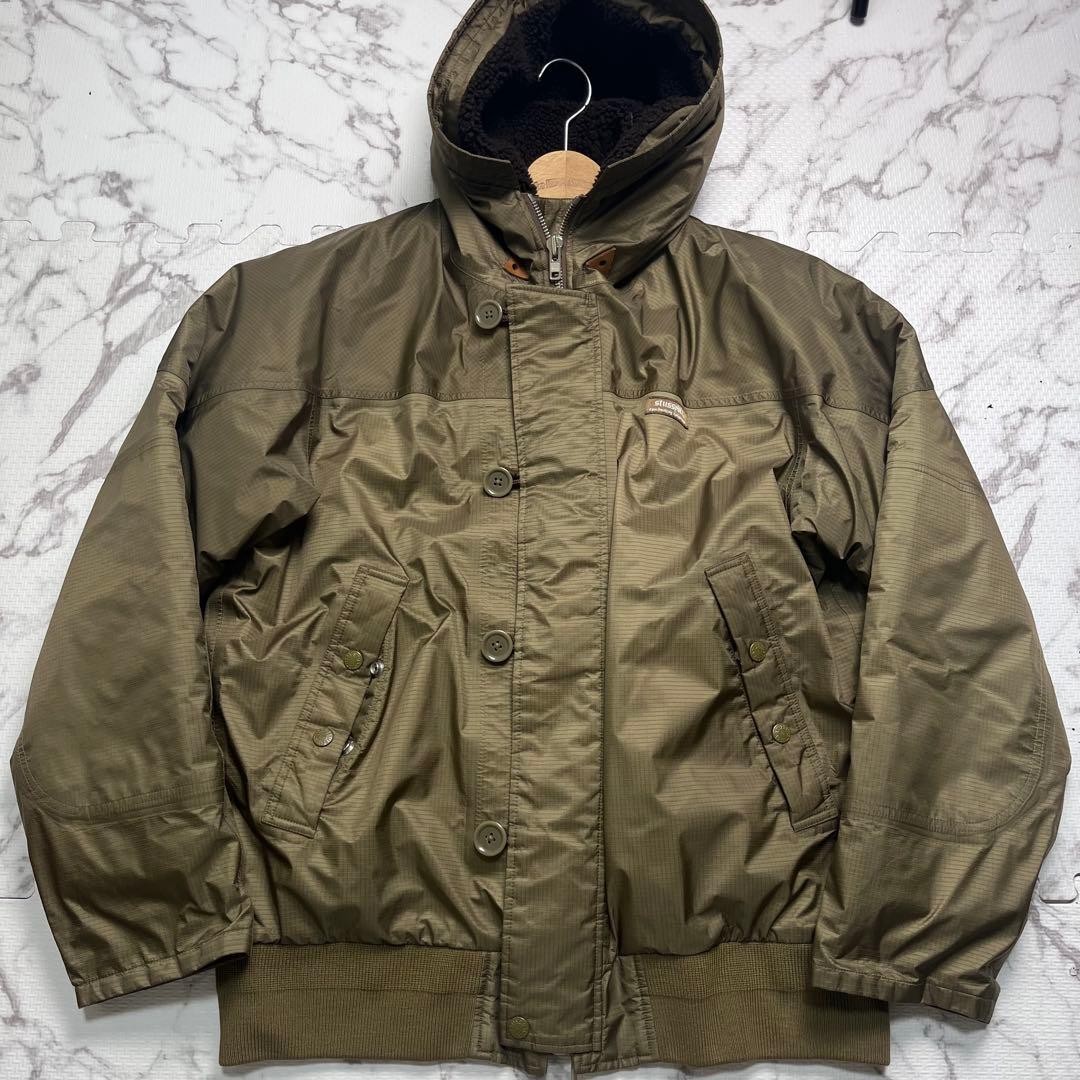 STUSSY GORE-TEX M65 Jacket Black Military Parka Mens Size Large L Hard To Find
