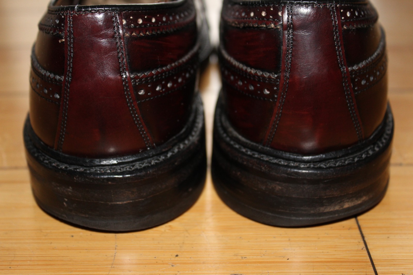 Vtg Bostonian Crown Windsor 9.5 D Leather Wingtip Oxford Dress Shoes Land Laster