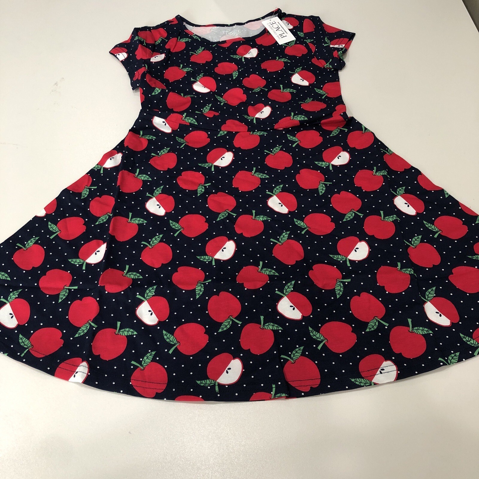 The Children’s Place Blue Short Sleeve Apple Dress Medium