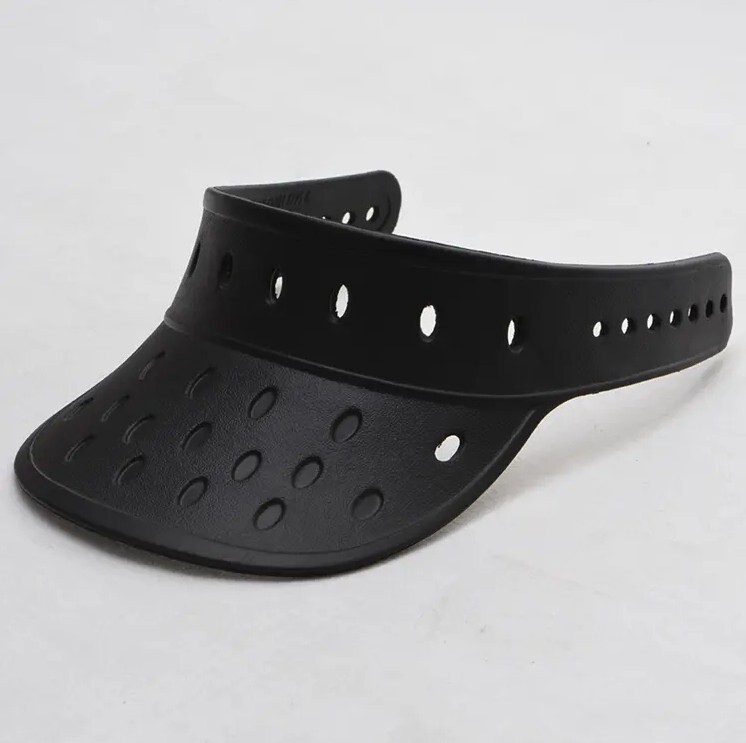 Visor Hat Fits Shoes Charms Floatable Adjustable Lightweight Durable Sun – Black