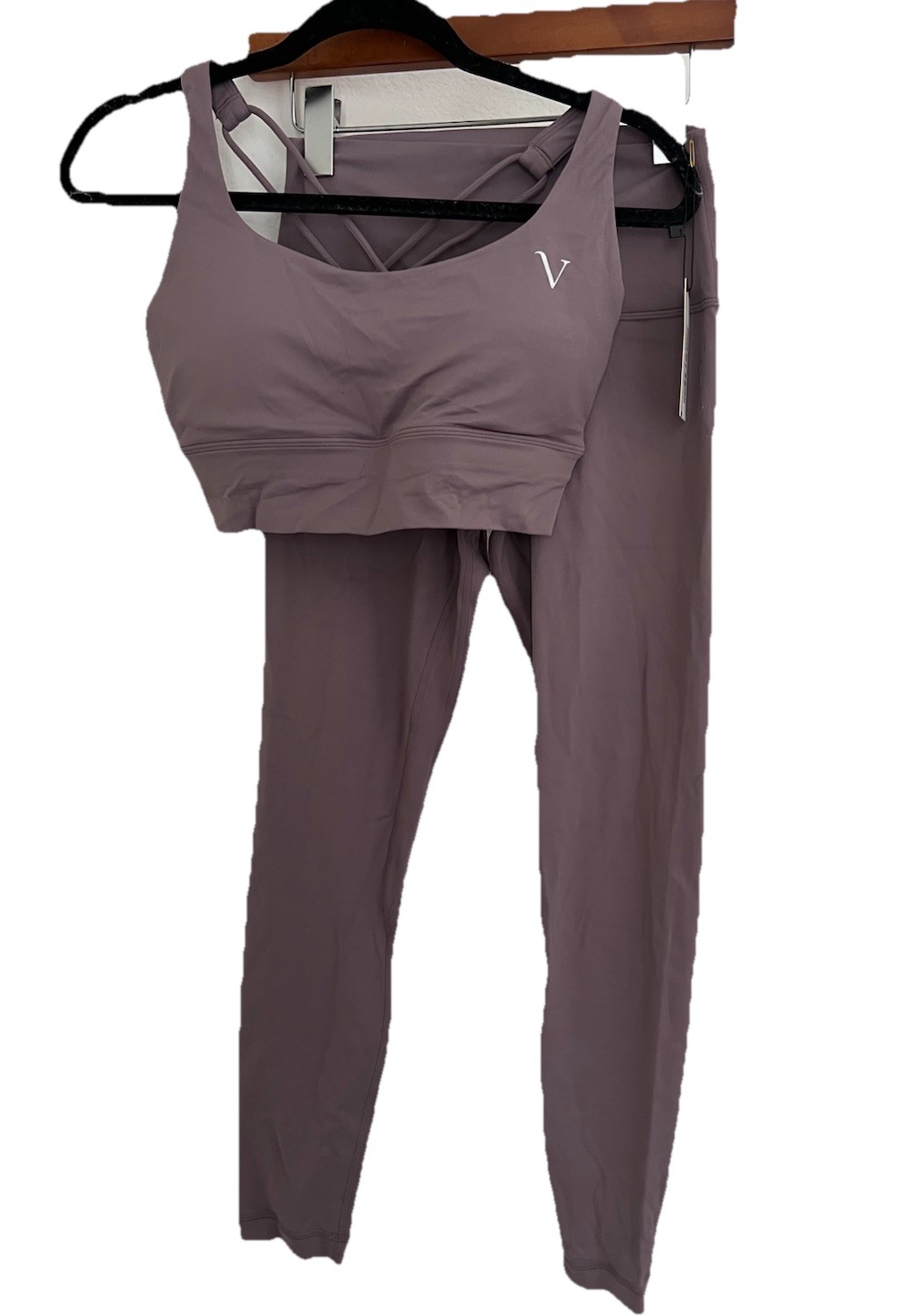 NWT Vitae Apparel Ultra Flex Set Mauve – Sports Bra & Leggings M #0226