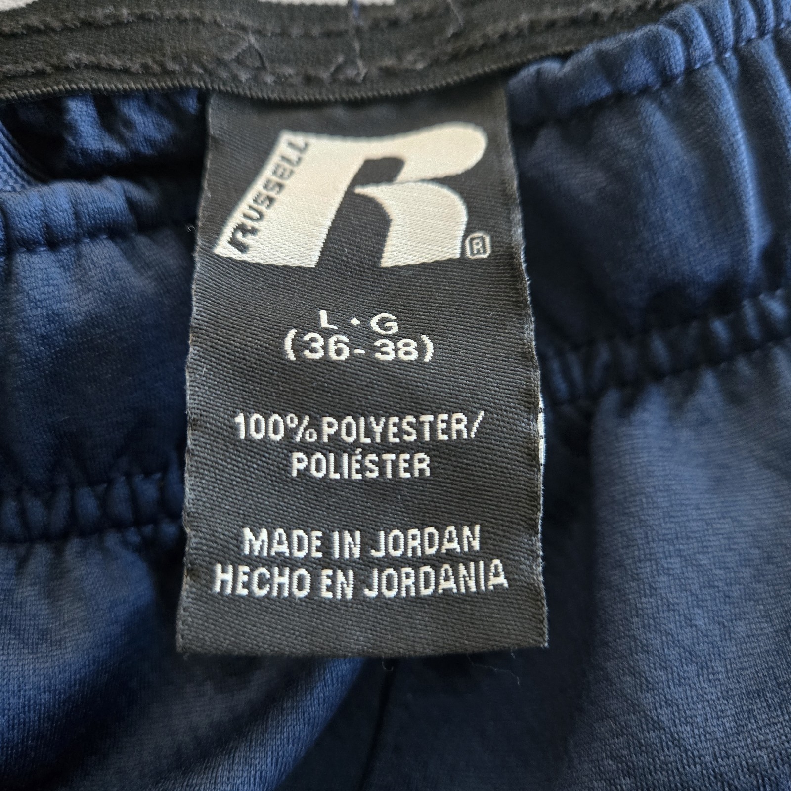 Bundle Russell Dri-Power 360 Size Large Gym Shorts Blue, Black, Grey (3 Total)