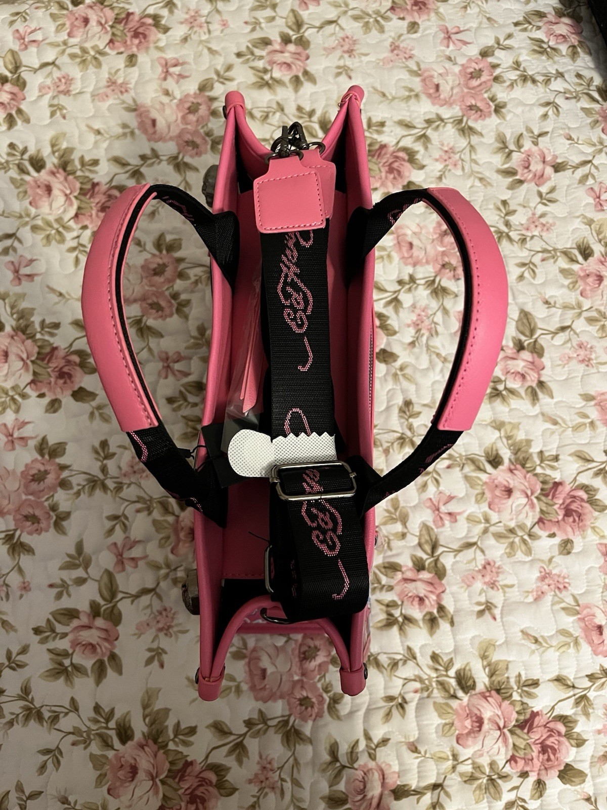 Brand New Ed Hardy Denim Pink Rhinestone Tattoo Purse Bag