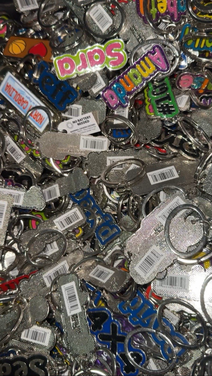 A, B, C, D, E, F, G, H, J – Metal Keychain with Beautiful Colors