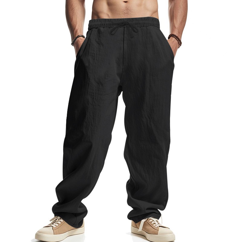 Summer Thin Solid Color Loose Casual Long Pants
