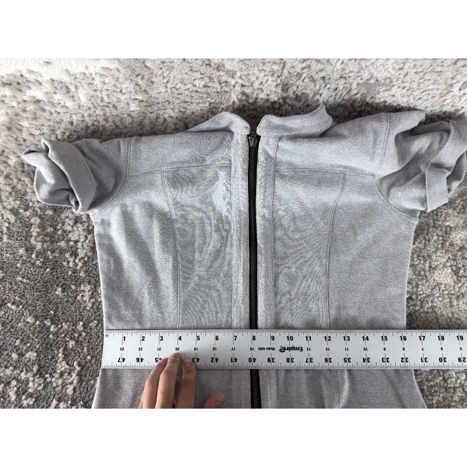 Freedom Trail Kyodan Size M Full Zip Knee Length Dress Gray Mock Neck