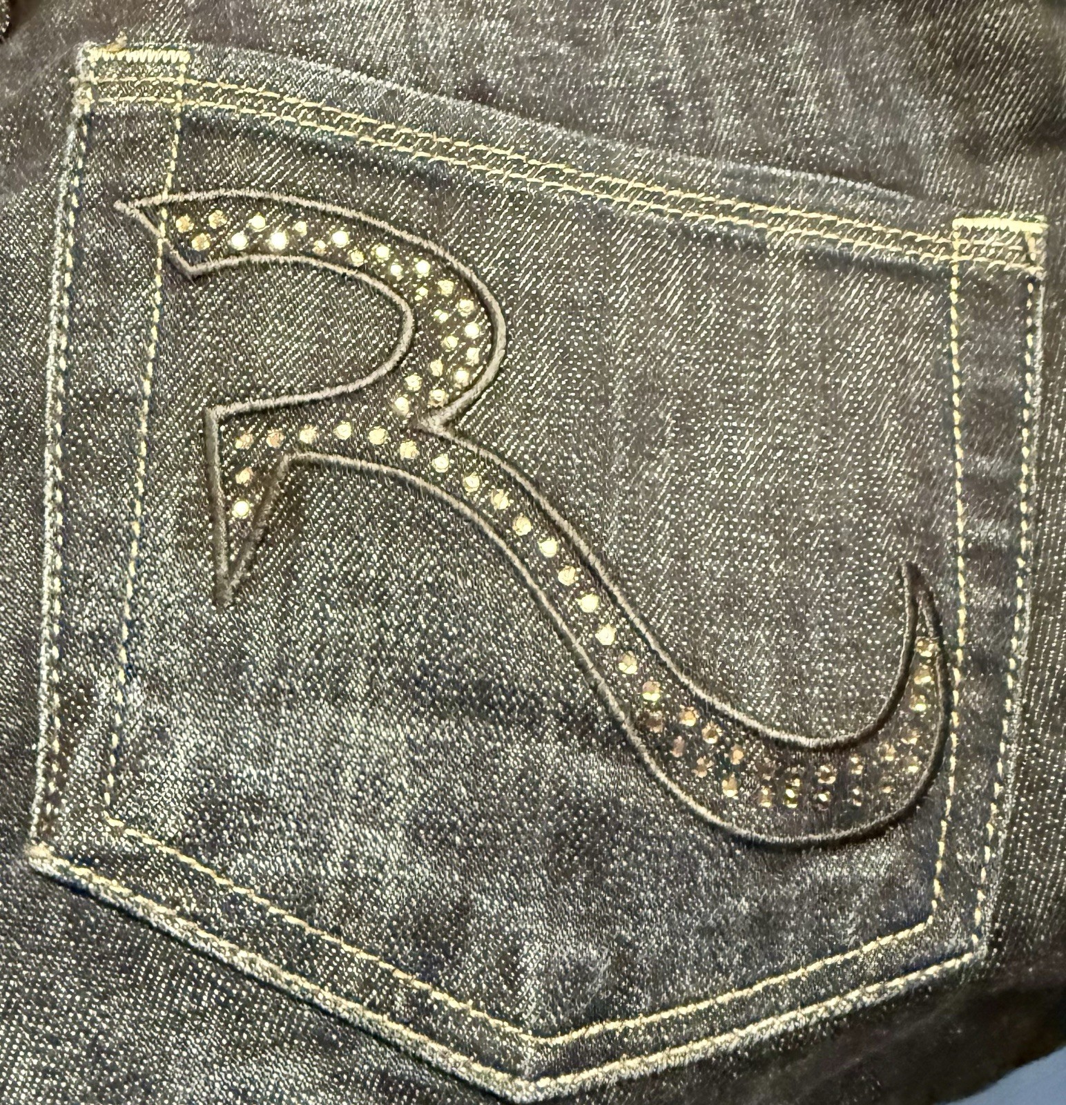 Rock & Republic Kasandra Bootcut Jeans Women’s Size 28 Dark Wash Rhinestone