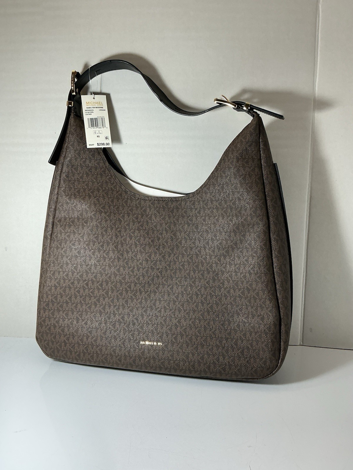 MICHAEL MICHAEL KORS Nolita Large Signature Logo Hobo Shoulder Bag
