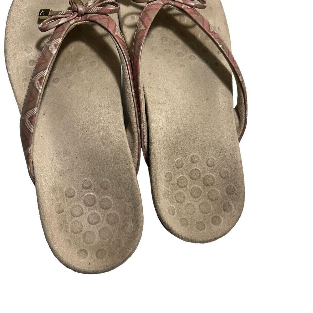 Vionic Bella II Women’s Size 9 Pink Geometric Slip On Slide Flip-Flop Sandals