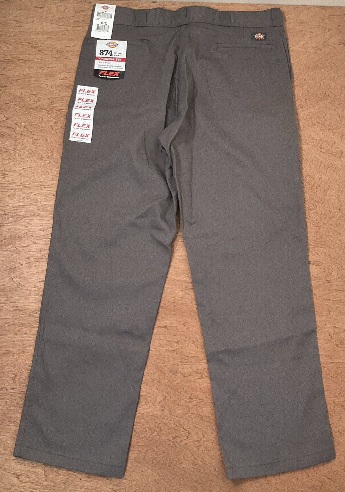 Dickies pants Mens 38×32 Gray 874 FLEX Classic Original Fit Uniform Straight Leg