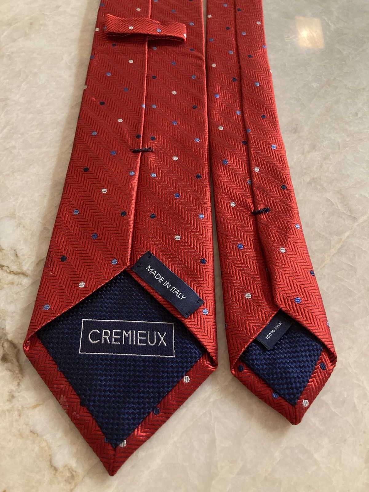 Daniel Cremieux Red Multi-Colored Dot Mens Tie Necktie