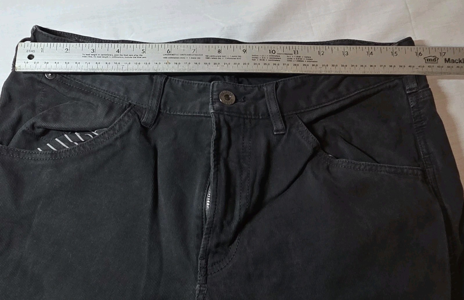 Soft Bonobos Washed Chino Men’s Black Straight Fit Cotton Corduroy Flat Front