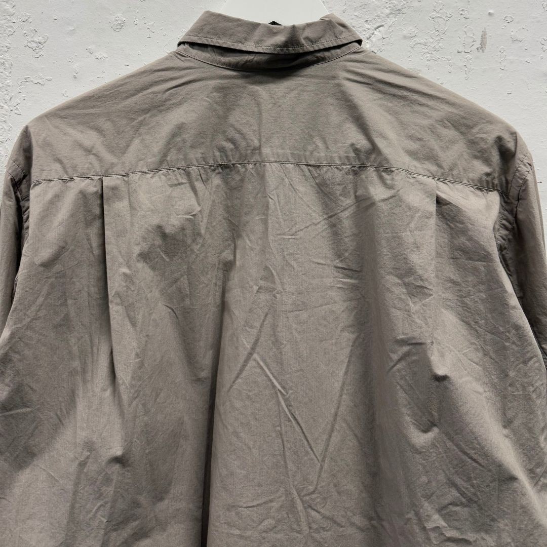 ANN DEMEULEMEESTER Archive Grey Cotton Hidden Button Up Shirt M Belgium