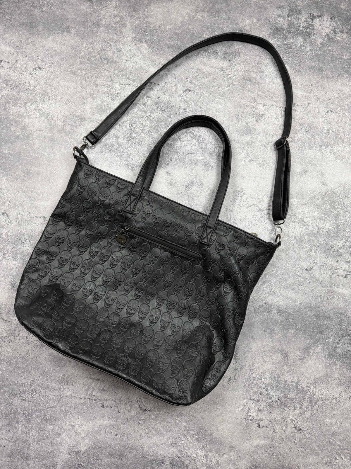 Vintage Avant Garde Skull Bag Rhinestones Y2K Style Punk Gothic Black Rare Hype