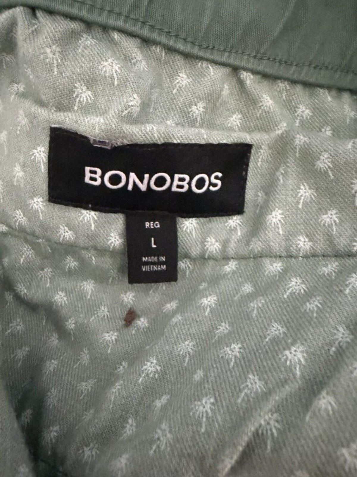 Bonobos Men’s Stretch Cotton Tapered Pants Green Elastic Waist Size L