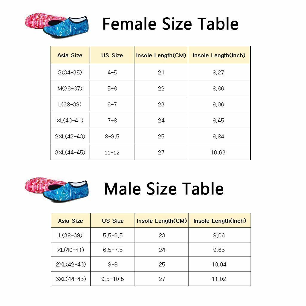 Water Socks Barefoot Skin Shoes Quick-Dry Aqua Beach Water Swim Sports Vacation