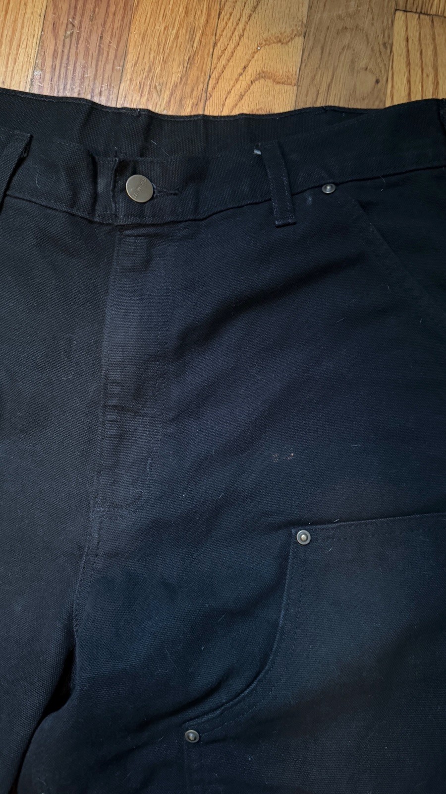 Carhartt B01 Firm Duck Double-Knee Work Dungaree – Black Size 32-32 clean 🧼