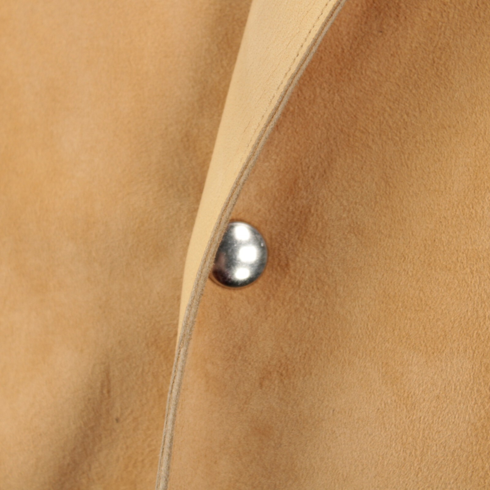 Hettabretz NWD Snap Front Suede Leather Jacket Size 50 (~ Small US) In Solid Tan