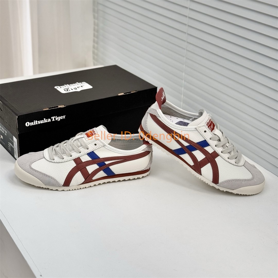 Retro Onitsuka Tiger MEXICO 66 Mens Womens Sneakers White/Red Blue 1183A201-206