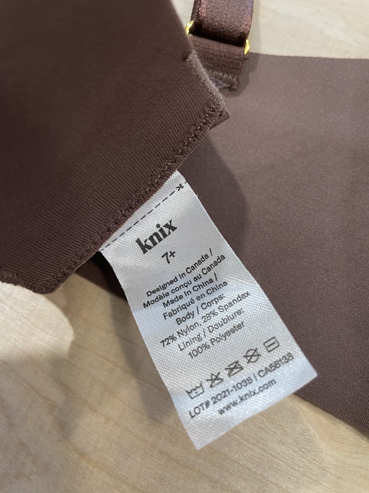 KNIX WingWoman Contour Wireless T-Shirt Bra Size 7+ Brown NWT