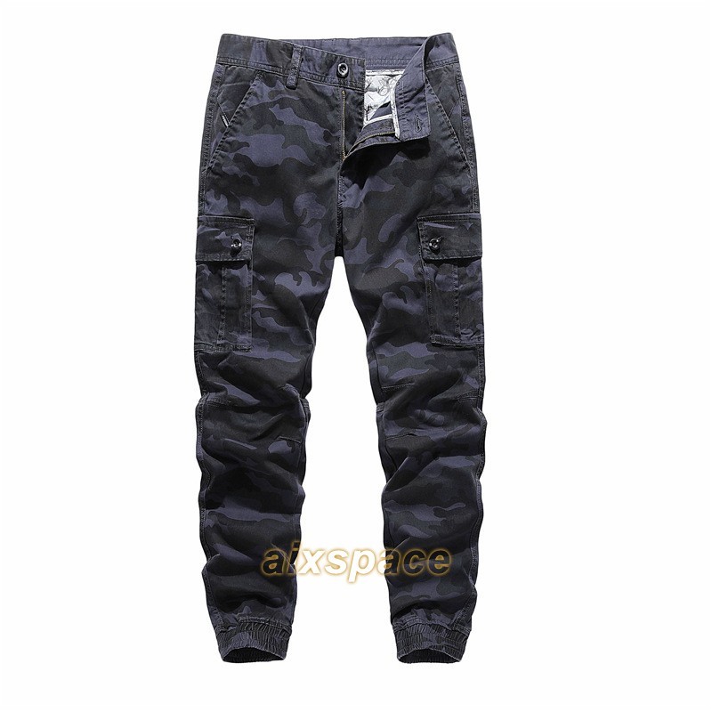 Men’s Casual Long Pants Cargo Cotton Spring Camouflage Outdoor Sport Trouser Hot
