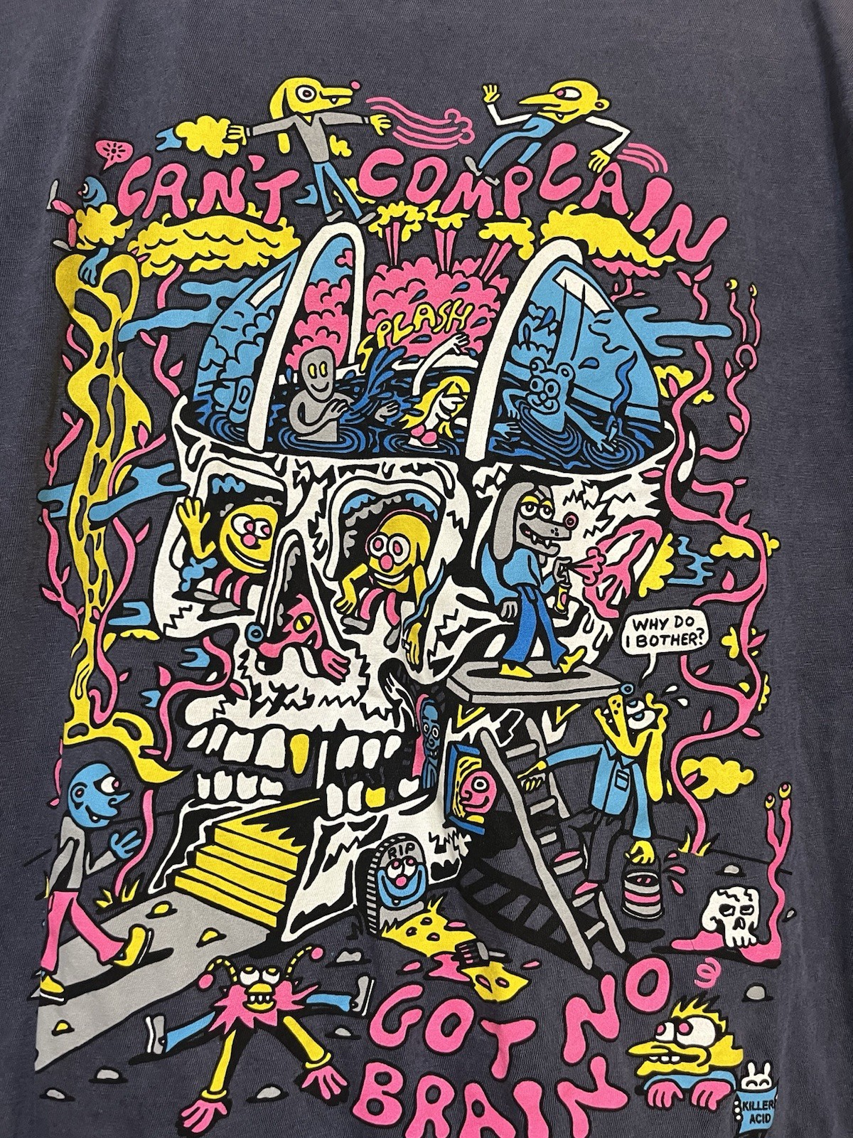 Killer Acid Men’s Tshirt Heather Blue Size Large Psychedelics Collectible