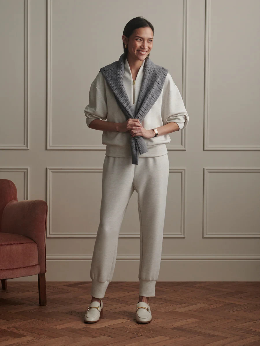 Varley Hawley Half-Zip Sweat and The Slim Cuff Pant 25″ Set Size XS