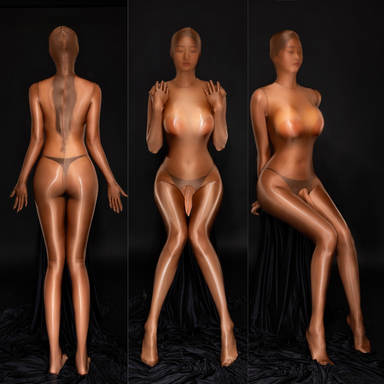 Oil Shiny Silky Smooth Sheer Body Stocking Tights Lingerie Jumpsuit Pantyhose