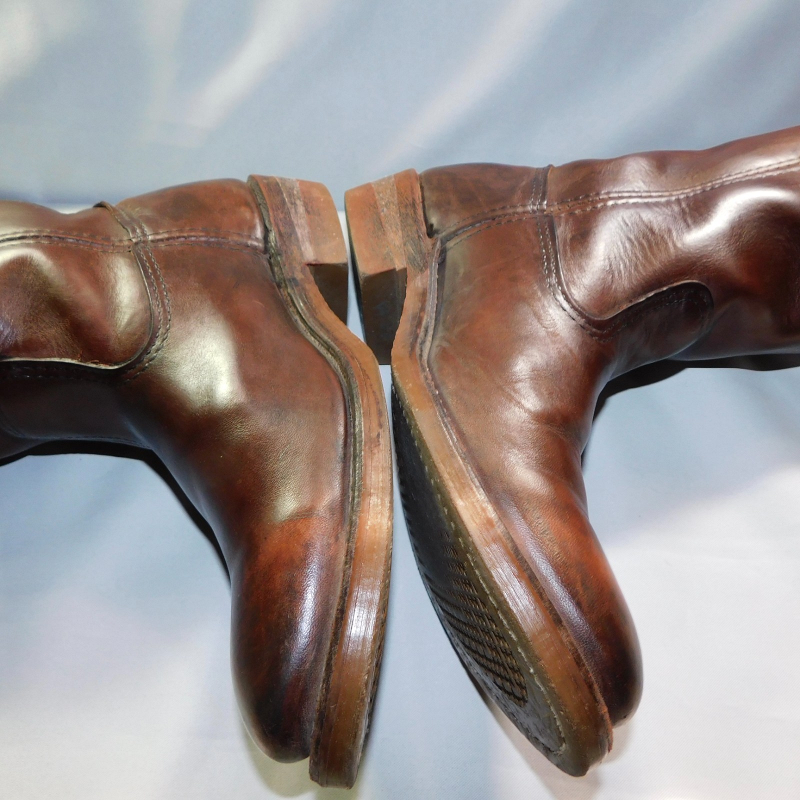 Red Wing Mens 10 B NARROW 1155 Pecos Brown Leather Boots Soft Toe USA VTG