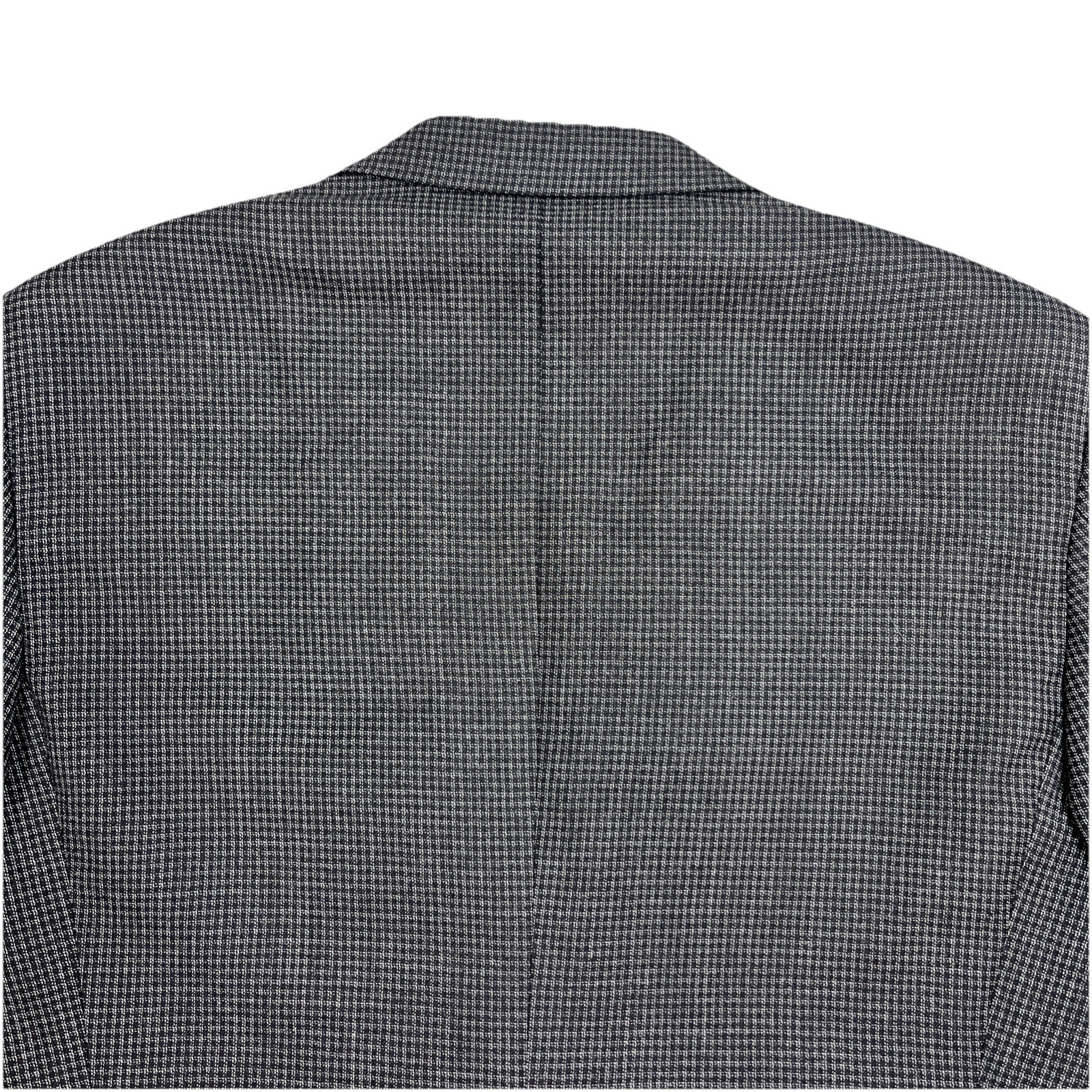Canali Mens Wool Micro Check Textured Weave Black Blazer Jacket EU 50 /US 40R