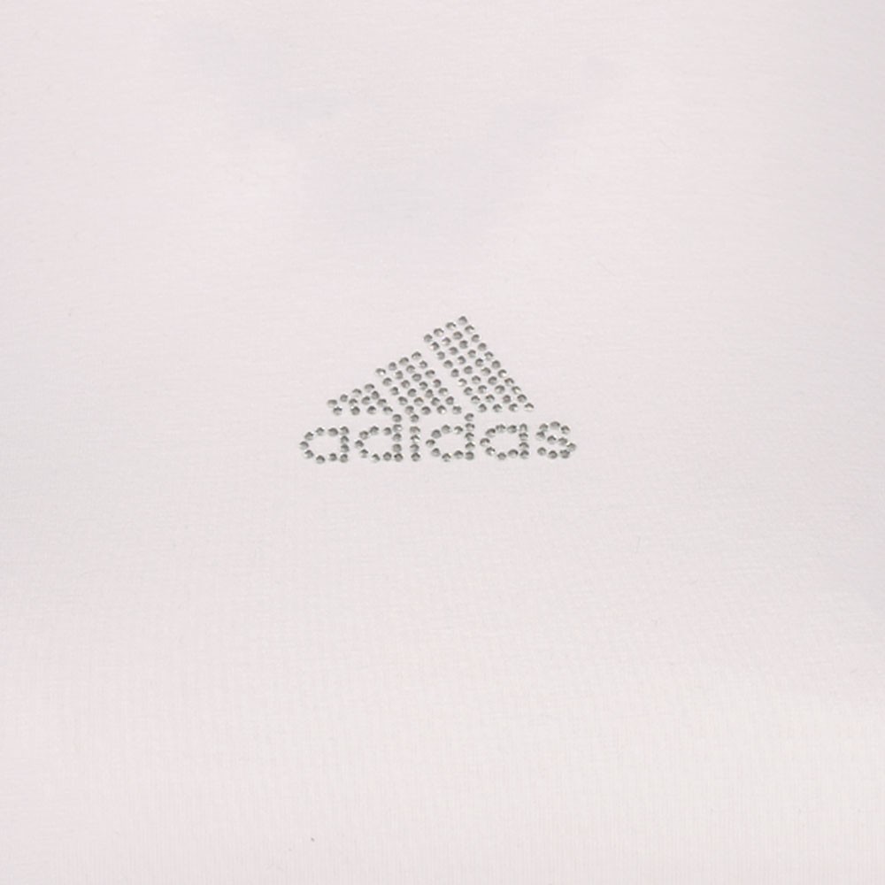 adidas Y2k Glam Crew Neck Long Sleeve T-Shirt Womens White Casual Tops JI6972-A