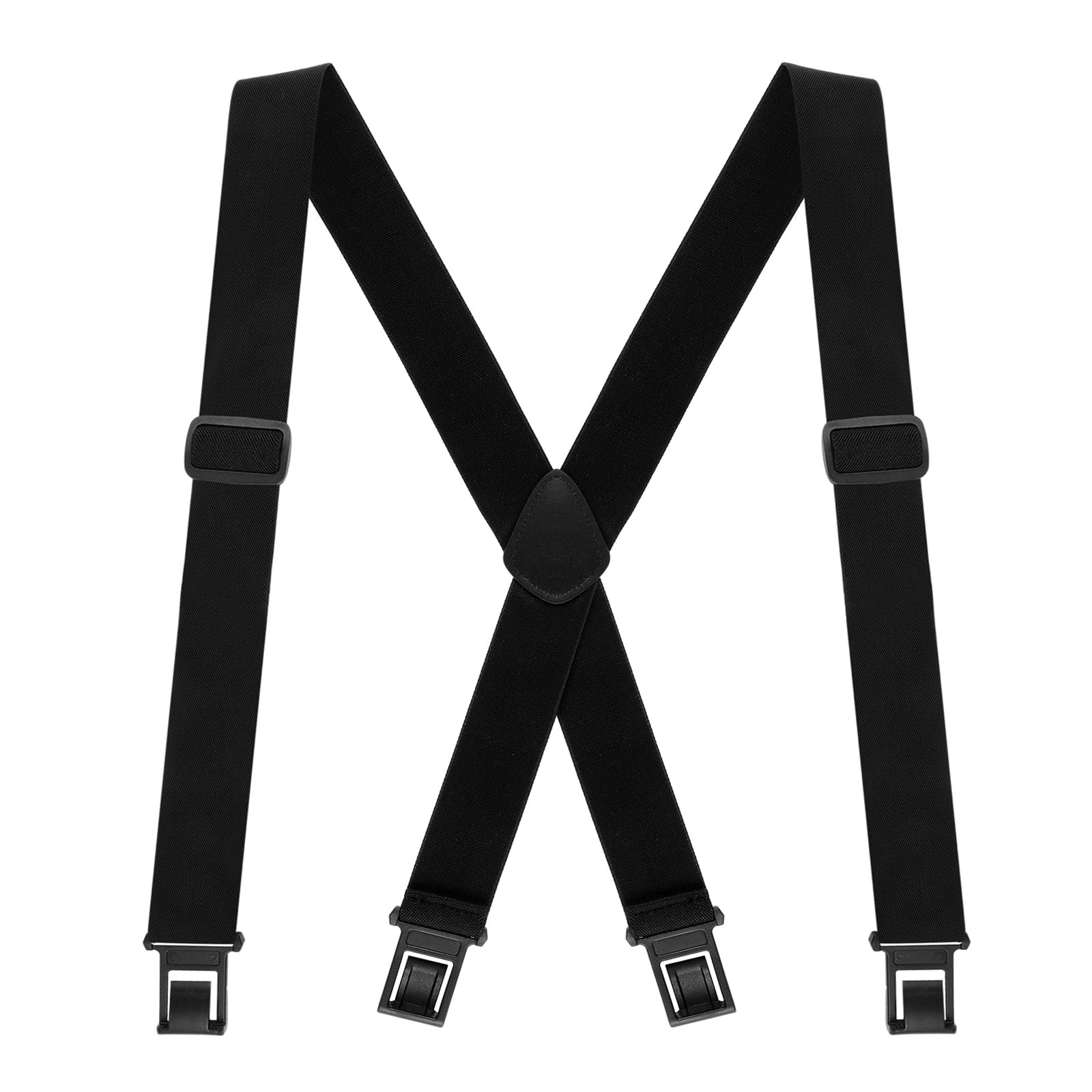 Yearntown 1.5 Inch Wide Men’s Belt Clip Suspenders x Back Hook End Adjustable…
