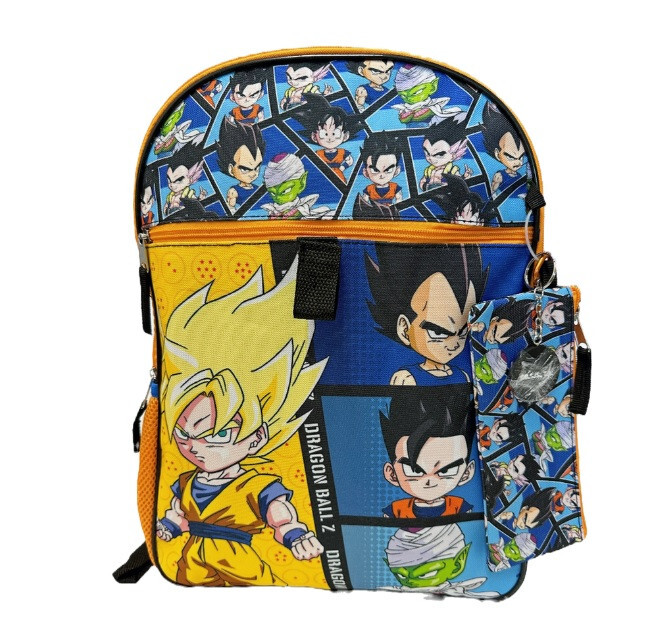 Large Backpack – Dragon Ball Z – 16″ Pack 5 Piece Set w/Lunch Bag Pencil Case