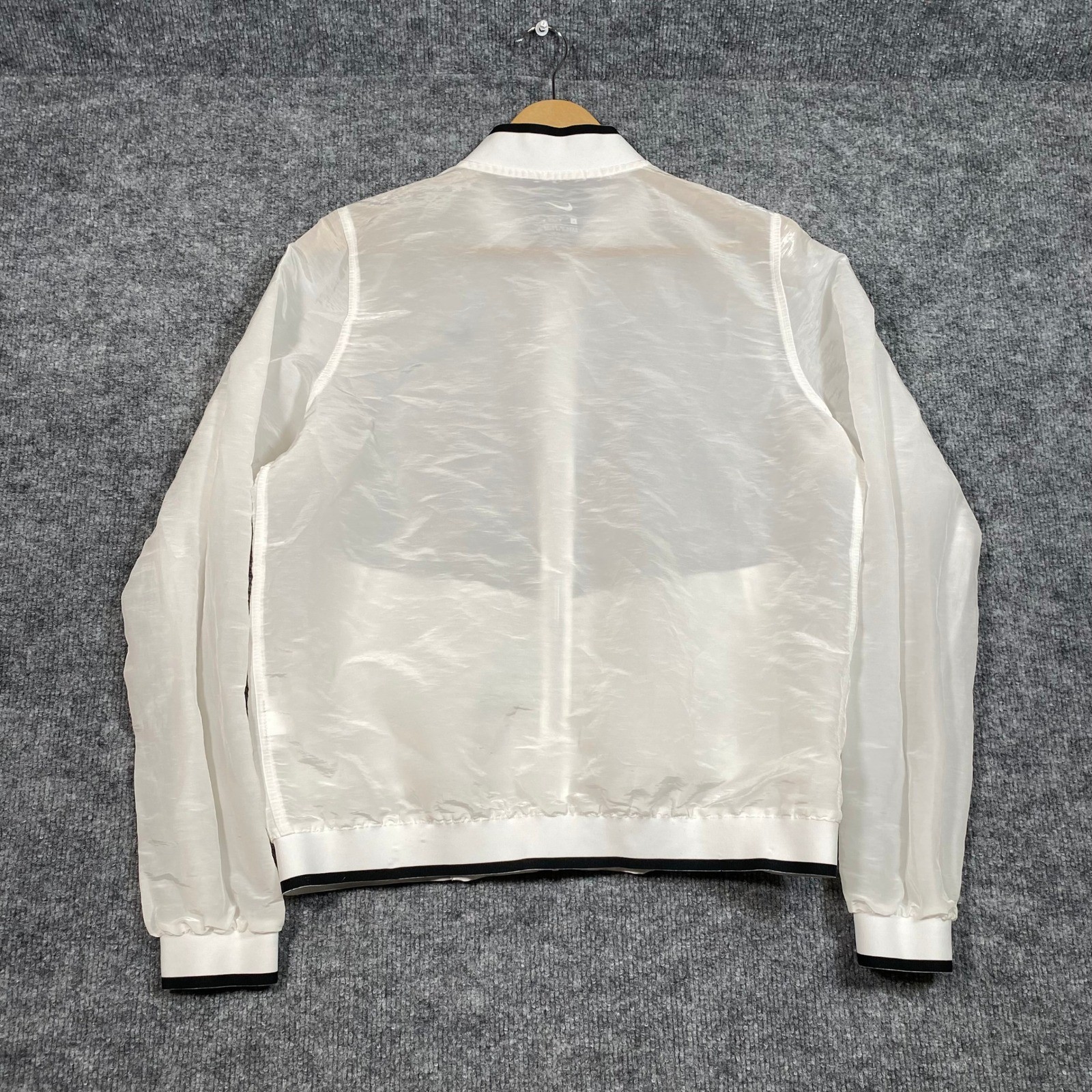 Nike Sportswear Windrunner Translucent Bomber Jacket White Black 854914-100 L