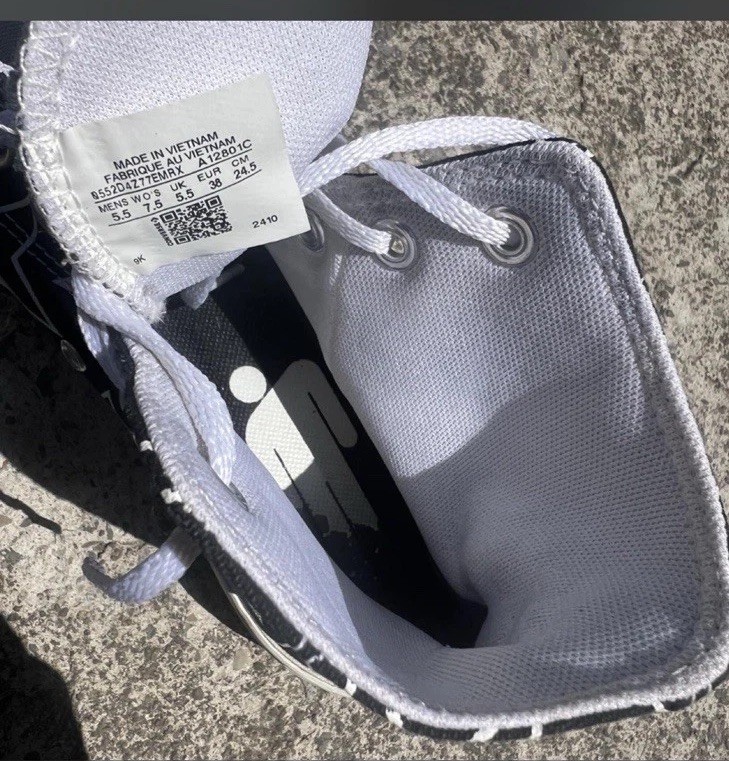 Billie Eilish X Converse Custom Made Shoes w/ Black/White Stars