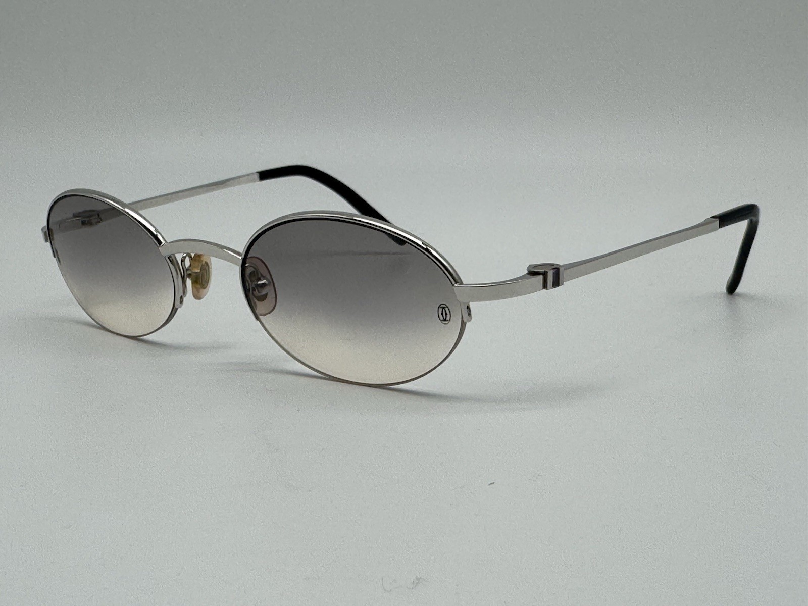 CARTIER SEMI RIM VINTAGE C DECOR AMETHYST SUNGLASSES NEW 100% GENUINE ~$1650