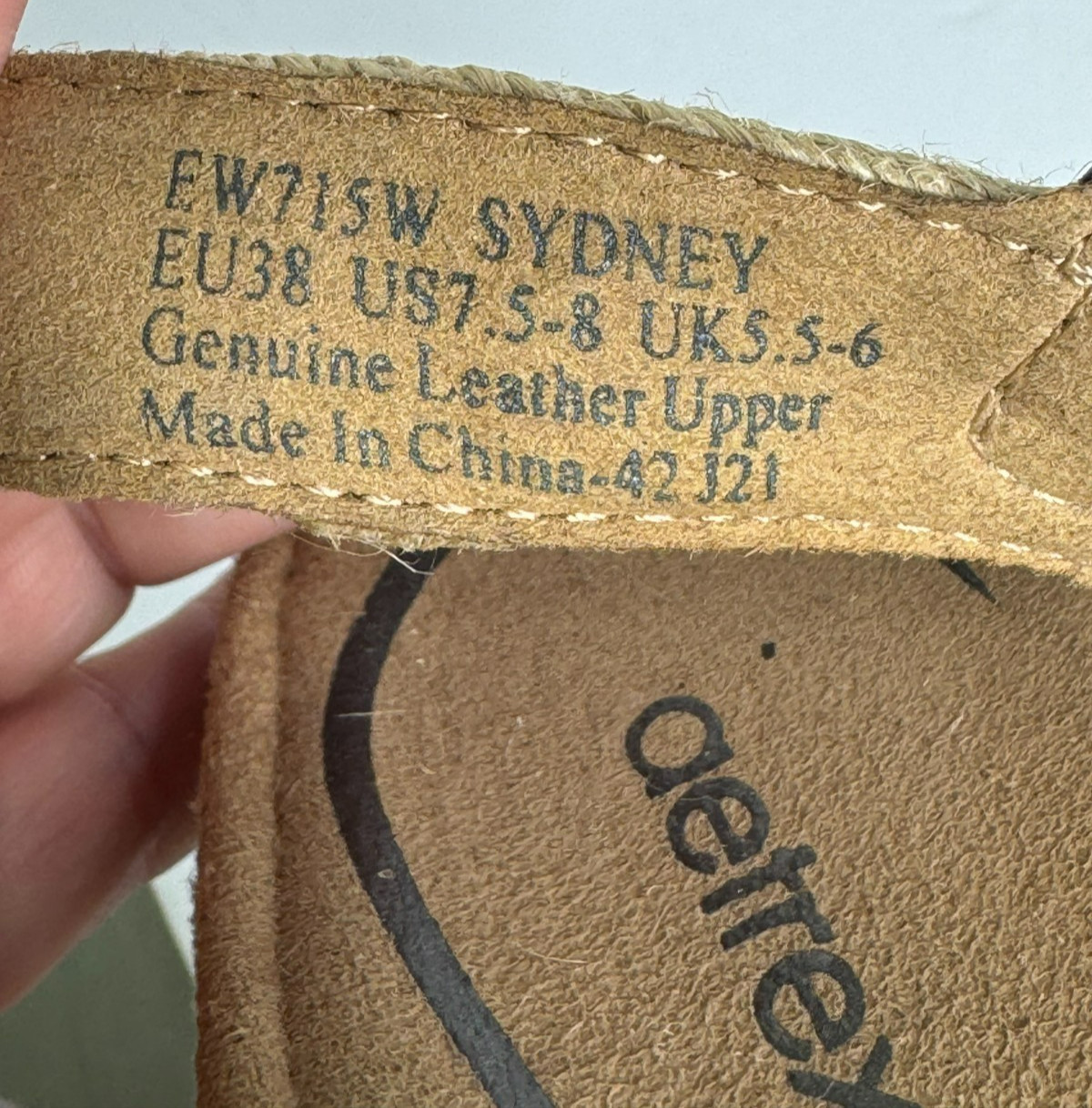 Aetrex Sydney Espadrille Wedge Sandals Womens 7.5/8 Euro 38 Blue Leather Comfort