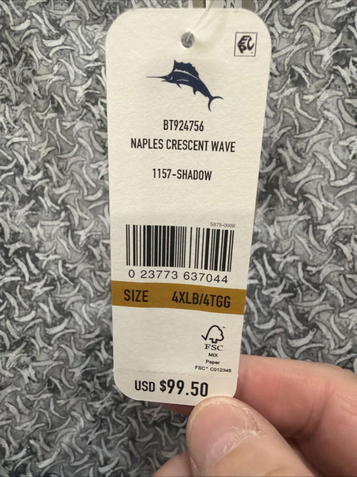 Tommy Bahama Naples Crescent Wave Swim Shorts Size 4XLB NWT$99.50